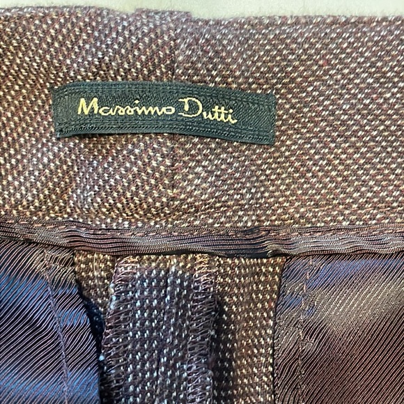 Massimo Dutti Burgundy regular-fit pants - Picture 4 of 10